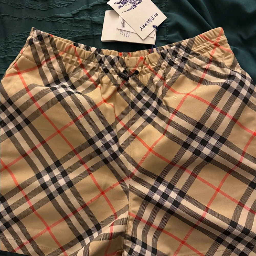 Burberry Tan Checkered Women's Bermudas - Picture 2 of 4